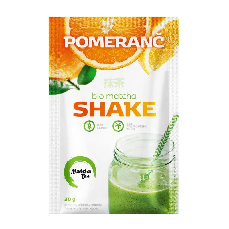 SHAKE Z MATCHĄ I POMARAŃCZĄ BEZGLUTENOWY BIO 30 g - AMYLON