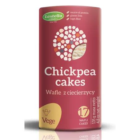 WAFLE Z CIECIERZYCY BEZGLUTENOWE 135 g - LESTELLO