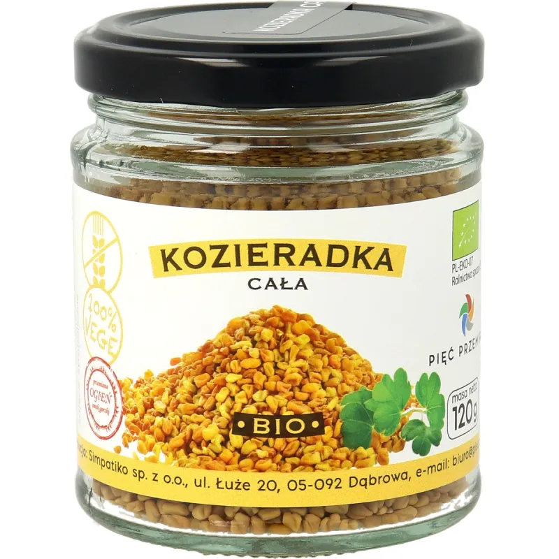 Kozieradka Ziarno Bezglutenowa BIO 120 g Pięć Przemian