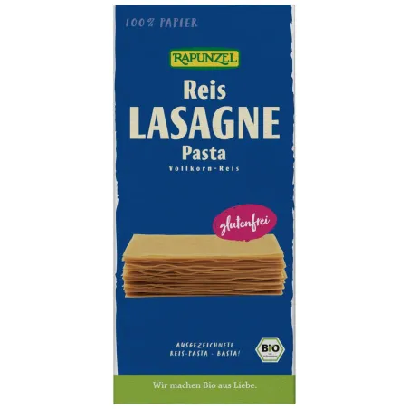 MAKARON (RYŻOWY RAZOWY) LASAGNE BEZGLUTENOWY BIO 250 g - RAPUNZEL