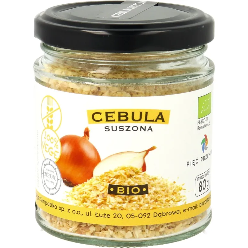 Cebula Suszona Bezglutenowa BIO 80 g Pięć Przemian