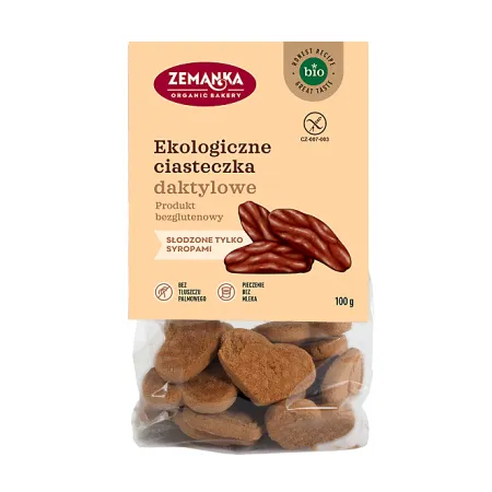 Ciastka Daktylowe Bezglutenowe BIO 100 g - Zdrowa Przekąska
