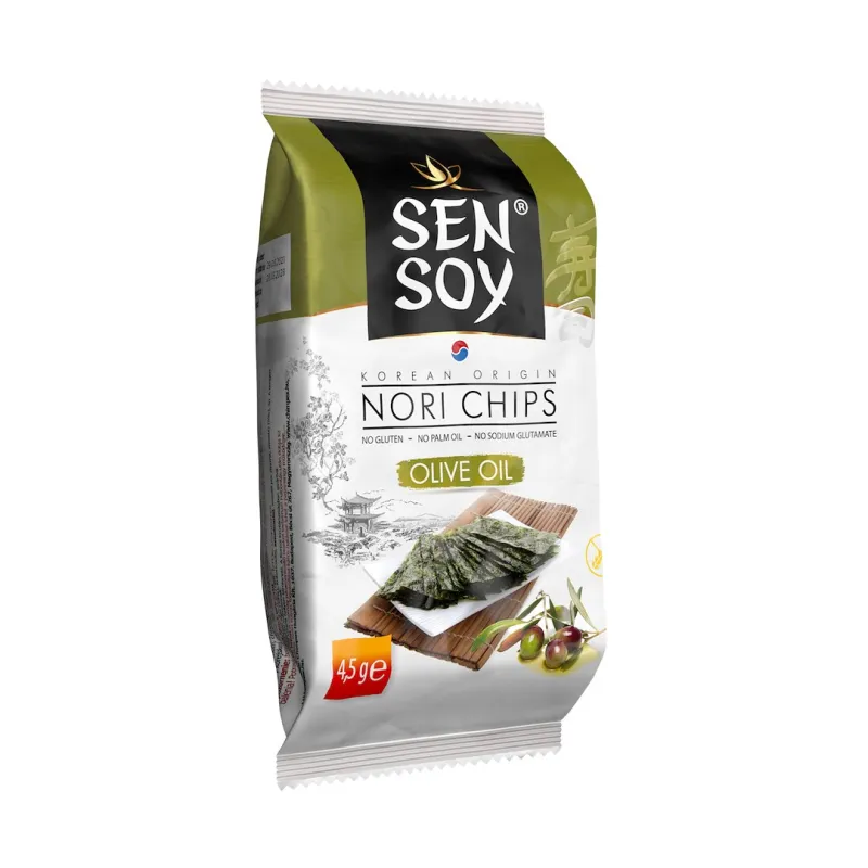Chipsy Nori z Oliwą z Oliwek Bezglutenowe Sen Soy