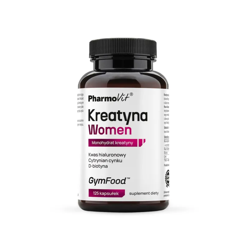 KREATYNA WOMEN BEZGLUTENOWA 125 KAPSUŁEK - PHARMOVIT (GYM FOOD)