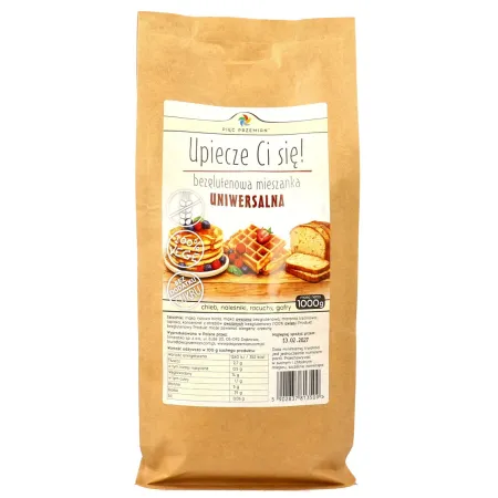 MIESZANKA UNIWERSALNA BEZ DODATKU CUKRÓW BEZGLUTENOWA 1 kg - PIĘĆ PRZEMIAN
