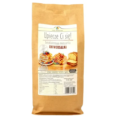 MIESZANKA UNIWERSALNA BEZ DODATKU CUKRÓW BEZGLUTENOWA 1 kg - PIĘĆ PRZEMIAN