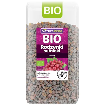 Rodzynki sułtańki Bio 400 g – bezglutenowe NaturAvena