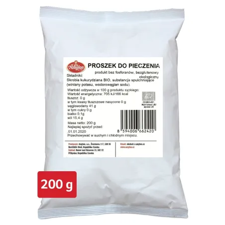 Proszek do pieczenia bezglutenowy BIO 200 g - Amylon