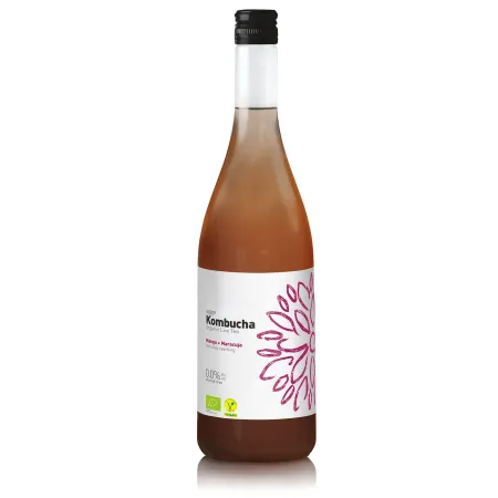 KOMBUCHA Z MANGO I MARAKUJĄ BEZGLUTENOWA BIO 750 ml - VIGO