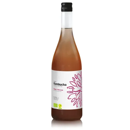 KOMBUCHA Z MANGO I MARAKUJĄ BEZGLUTENOWA BIO 750 ml - VIGO
