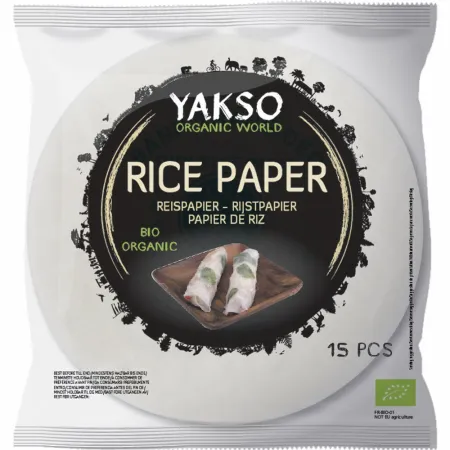 PAPIER RYŻOWY BEZGLUTENOWY BIO (15 szt.) 150 g - YAKSO