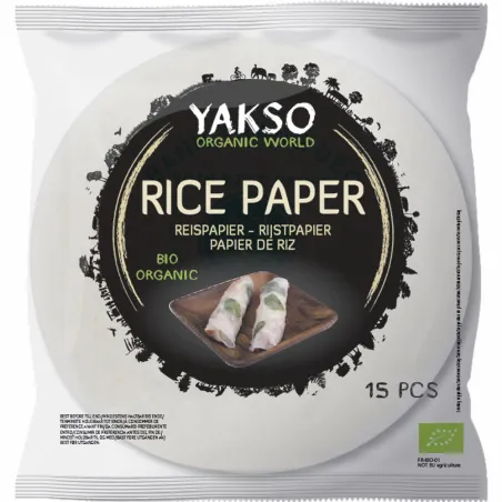 PAPIER RYŻOWY BEZGLUTENOWY BIO (15 szt.) 150 g - YAKSO