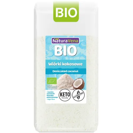 WIÓRKI KOKOSOWE BEZGLUTENOWE BIO 200 g - NATURAVENA