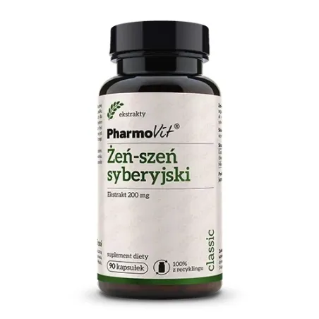 ŻEŃ-SZEŃ SYBERYJSKI (200 mg) BEZGLUTENOWY 90 KAPSUŁEK - PHARMOVIT (CLASSIC)