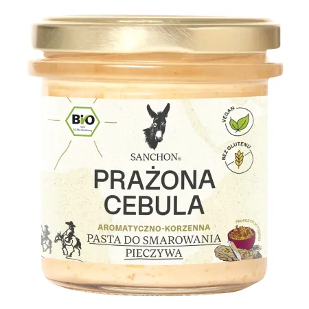 PASTA KANAPKOWA PRAŻONA CEBULA BEZGLUTENOWA BIO 135 g -  SANCHON