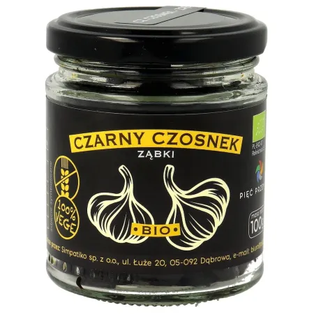 CZARNY CZOSNEK BEZGLUTENOWY BIO 100 g - PIĘĆ PRZEMIAN