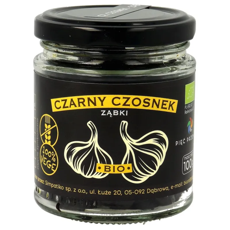 CZARNY CZOSNEK BEZGLUTENOWY BIO 100 g - PIĘĆ PRZEMIAN