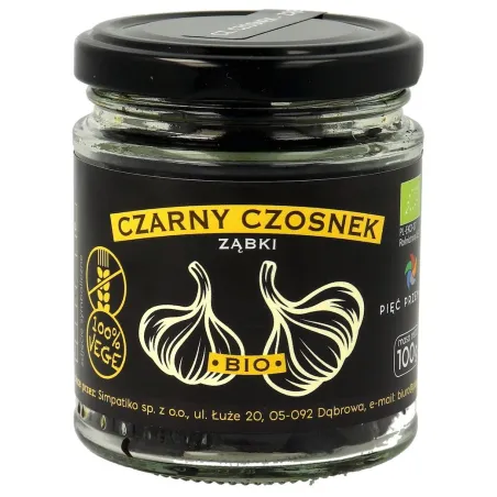 CZARNY CZOSNEK BEZGLUTENOWY BIO 100 g - PIĘĆ PRZEMIAN