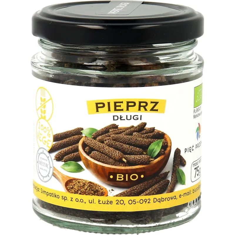 PIEPRZ DŁUGI BEZGLUTENOWY BIO 75 g - PIĘĆ PRZEMIAN