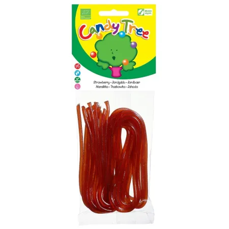 ŻELKI NITKI TRUSKAWKOWE BEZGLUTENOWE BIO 75 g - CANDY TREE
