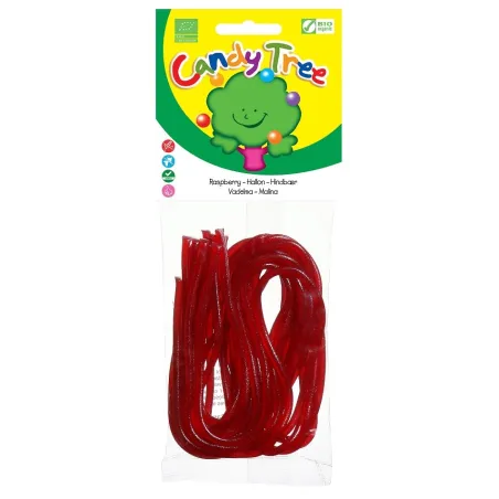 ŻELKI NITKI MALINOWE BEZGLUTENOWE BIO 75 g - CANDY TREE