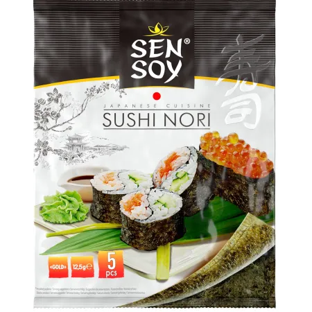 ALGI NORI PRAŻONE DO SUSHI (5 szt) 12,5 g - SEN SOY