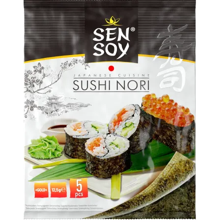 ALGI NORI PRAŻONE DO SUSHI (5 szt) 12,5 g - SEN SOY