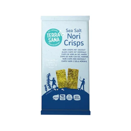 CHIPSY NORI Z SOLĄ MORSKĄ BEZGLUTENOWE BIO 16 g - TERRASANA