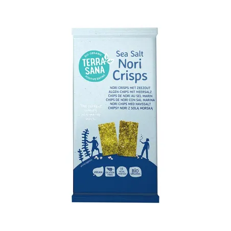 CHIPSY NORI Z SOLĄ MORSKĄ BEZGLUTENOWE BIO 16 g - TERRASANA