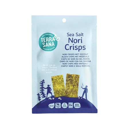 CHIPSY NORI Z SOLĄ MORSKĄ BEZGLUTENOWE BIO 16 g - TERRASANA
