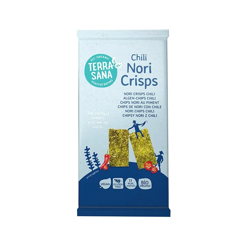 CHIPSY NORI Z CHILI BEZGLUTENOWE BIO 16 g - TERRASANA