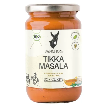SOS CURRY TIKKA MASALA BEZGLUTENOWY BIO 320 ml - SANCHON
