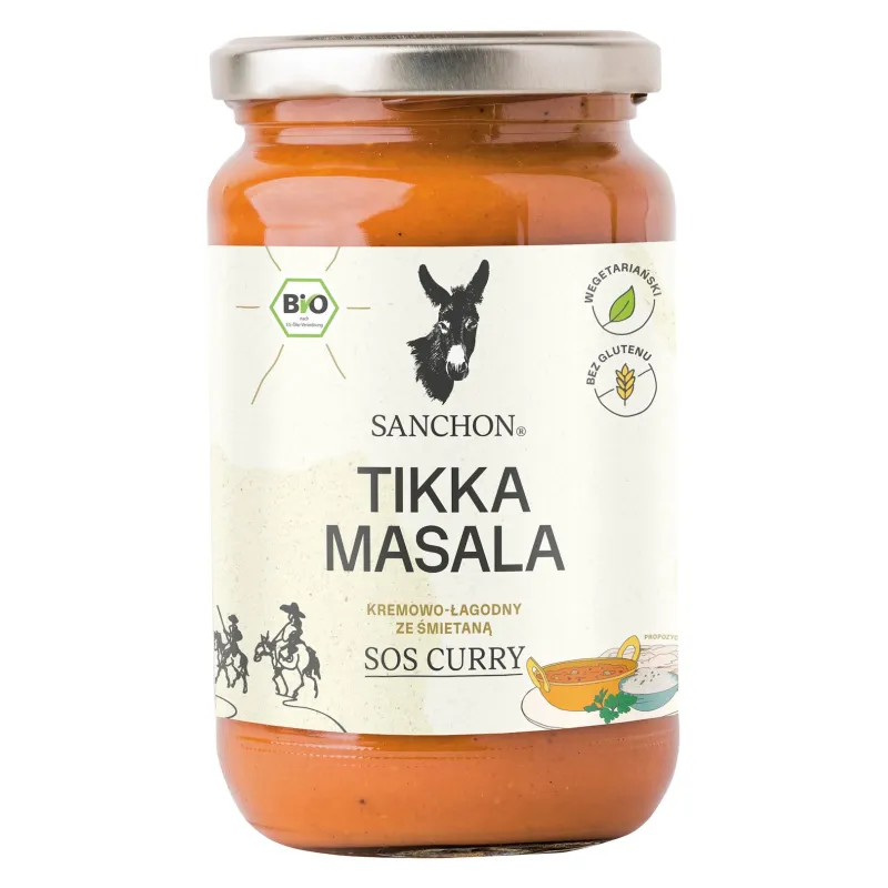 SOS CURRY TIKKA MASALA BEZGLUTENOWY BIO 320 ml - SANCHON