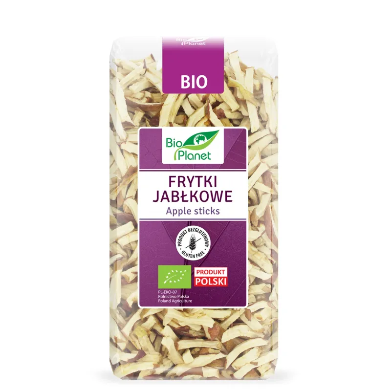 Frytki jabłkowe BIO 100 g - Naturalna i bezglutenowa przekąska
