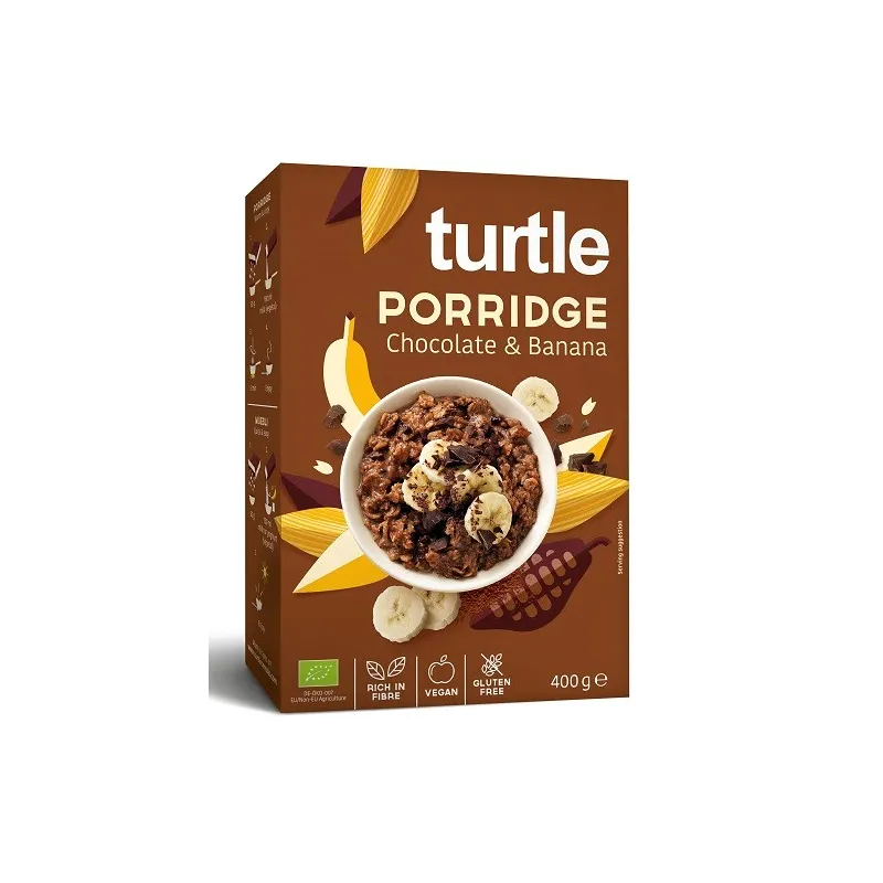 Owsianka Czekoladowo-Bananowa Bezglutenowa BIO 400 g - Turtle