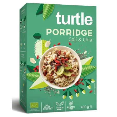 Owsianka z Jagodami Goji i Nasionami Chia Bezglutenowa BIO 400 g - Turtle