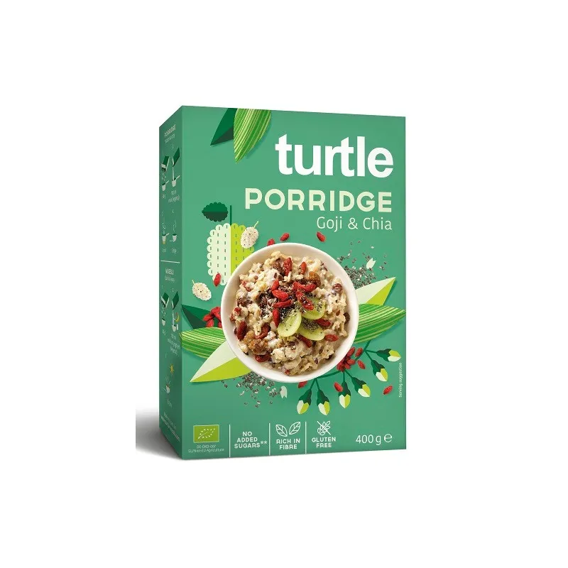 Owsianka z Jagodami Goji i Nasionami Chia Bezglutenowa BIO 400 g - Turtle