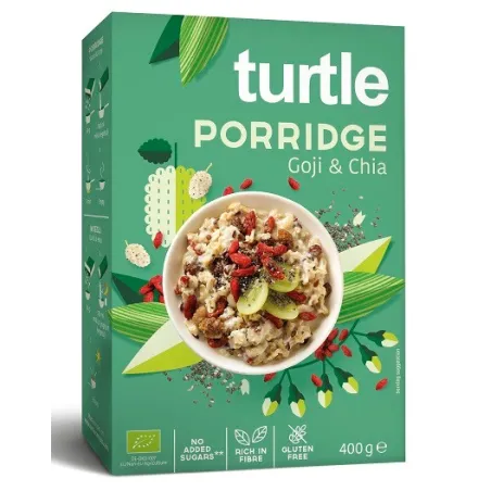 Owsianka z Jagodami Goji i Nasionami Chia Bezglutenowa BIO 400 g - Turtle