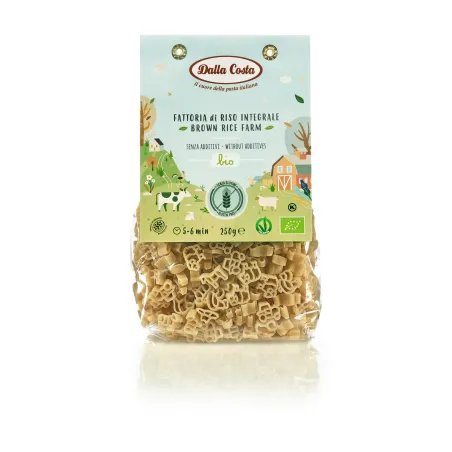 Makaron Ryżowy Razowy FARMA BIO 250 g - Bezglutenowy, Ekologiczny