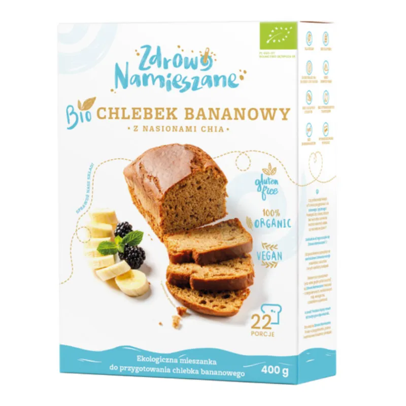 Mieszanka na Chlebek Bananowy BIO 400 g - Bezglutenowa i Ekologiczna