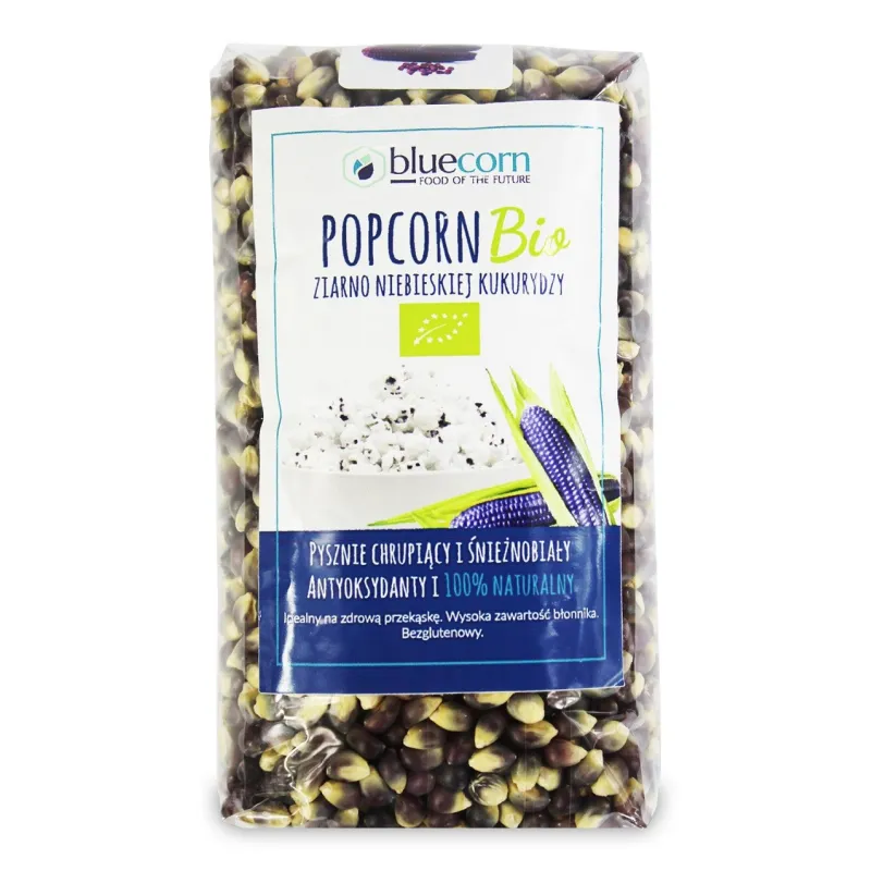 Popcorn z Niebieskiej Kukurydzy BIO - Bezglutenowy, Naturalny 350 g