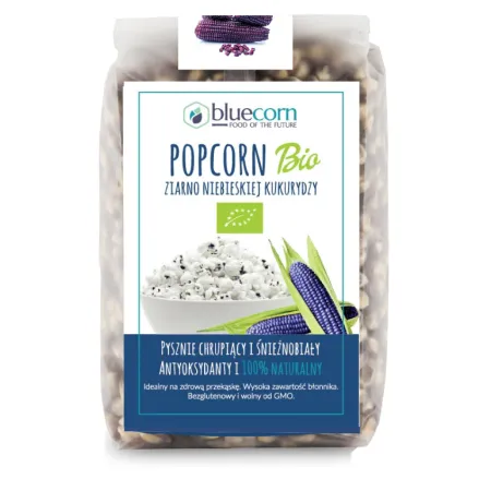 Popcorn z Niebieskiej Kukurydzy BIO - Bezglutenowy, Naturalny 350 g