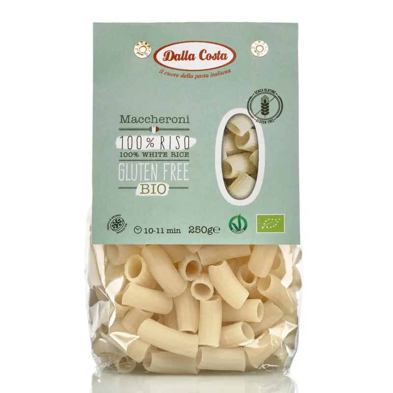 Makaron Ryżowy Maccheroni Bezglutenowy BIO 250 G - Dla Wegan i Wegetarian