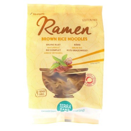 MAKARON (RYŻOWY RAZOWY) RAMEN BEZGLUTENOWY BIO 280 g - TERRASANA