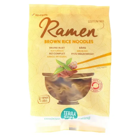 Makaron Ryżowy Razowy Ramen Bezglutenowy BIO 280 g - Terrasana