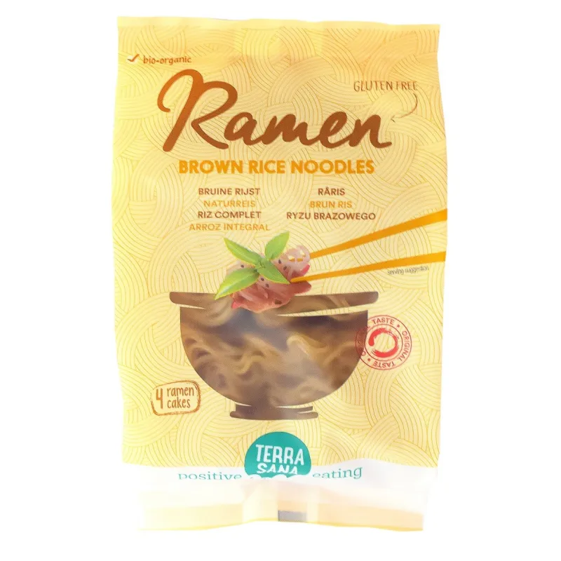 Makaron Ryżowy Razowy Ramen Bezglutenowy BIO 280 g - Terrasana