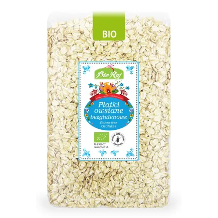 Płatki Owsiane Bezglutenowe BIO 1 kg - Naturalne Śniadanie | Bio Raj