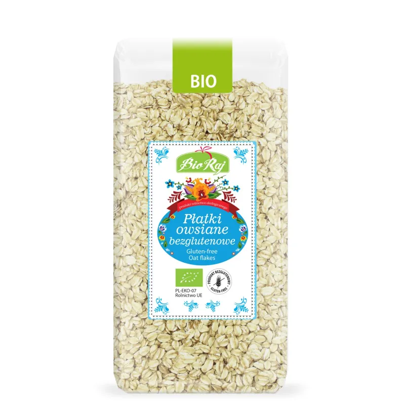 Płatki Owsiane Bezglutenowe BIO 350 g - Naturalne Śniadanie | Bio Raj