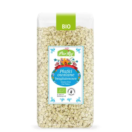 Płatki Owsiane Bezglutenowe BIO 350 g - Naturalne Śniadanie | Bio Raj