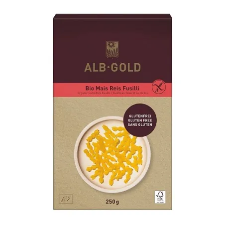 Makaron Kukurydziano-Ryżowy Świderki Bezglutenowy BIO 250 g - ALB-GOLD